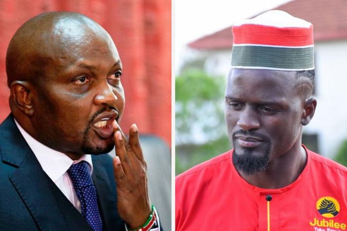 Moses Kuria tickles Mariga after losing Kibra by-election