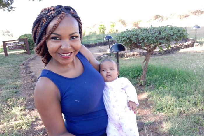 Carolina and her baby