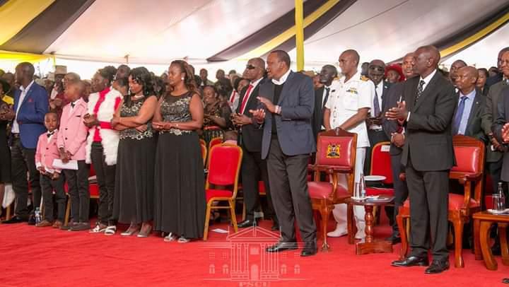 Uhuru arrives at John DeMathew's funeral