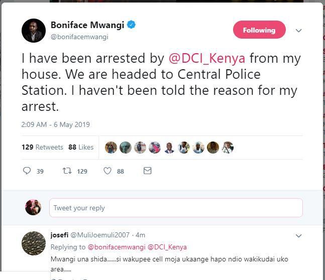 Boniface Mwangi arrested