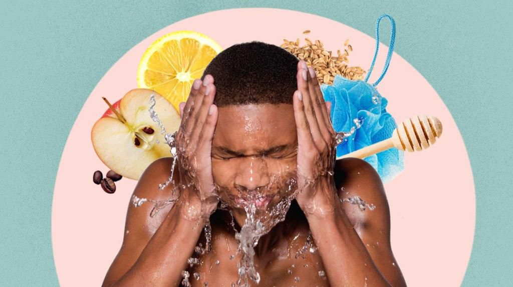 Man washing face (Healthline)