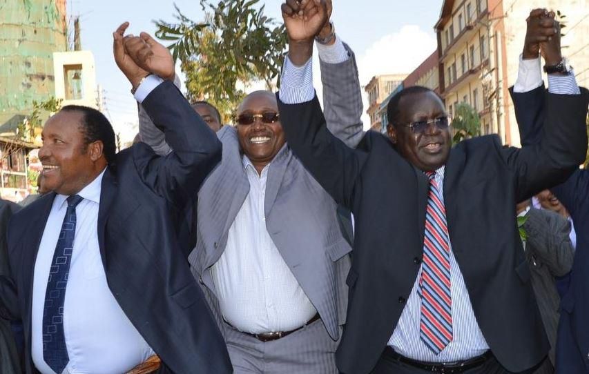 File image of (Left to Right)Ferdinand Waititu, Gakuyo and James Nyoro
