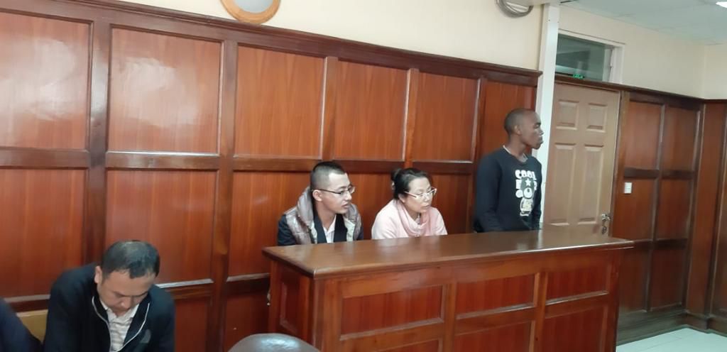 3 Chinese nationals who were arrested in Kilimani with wildlife trophies in 2019