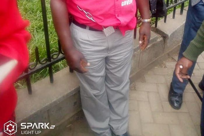 The man chained outside City Hall