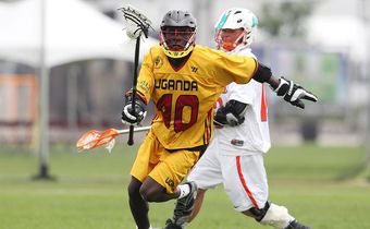 A Uganda Lacrosse player during a past match