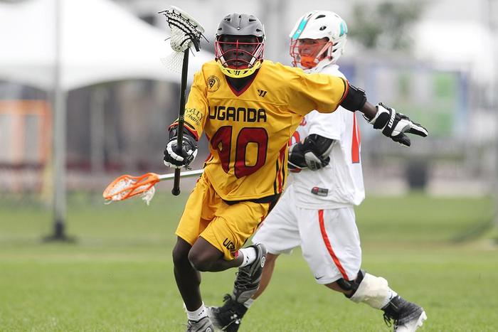 A Uganda Lacrosse player during a past match