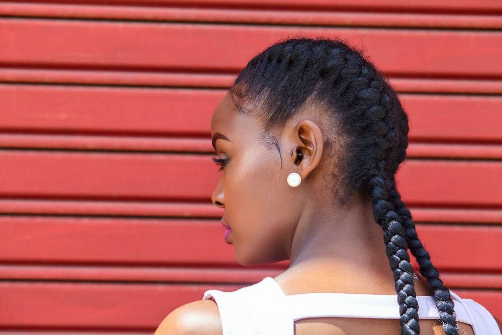 2 cornrows for bad hair days (pinterest)