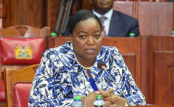 CS Monica Juma during a past appearance at Parliament