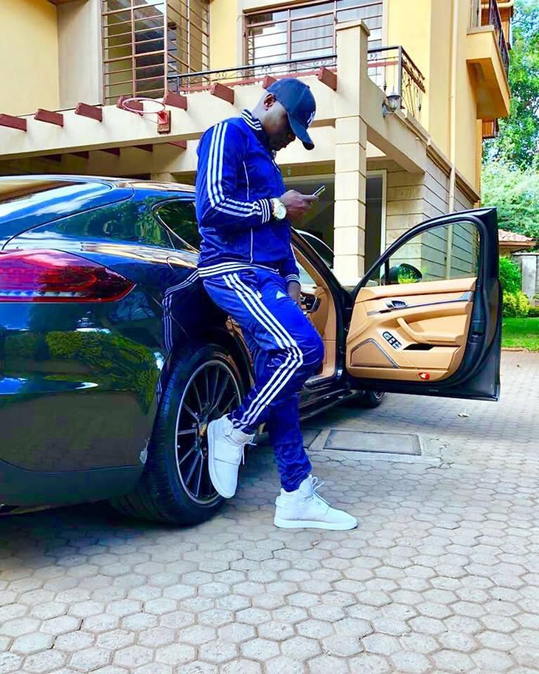 Nairobi businessman Kevin Obia with one of his cars