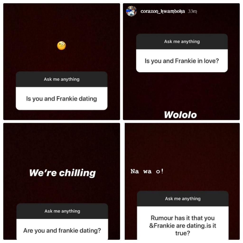 Corazon Kwamboka responds to dating Frankie Justgymit