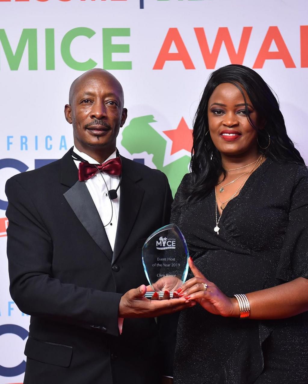 Prominent event organizer Chris Kirwa crowned as the Events host of the year 2019 by Africa MICE Awards
