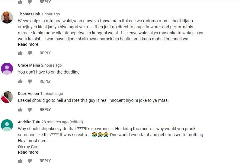 Reaction on Alvindo prank