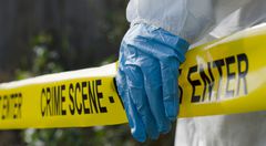 Panic after man collapses and dies outside a bank