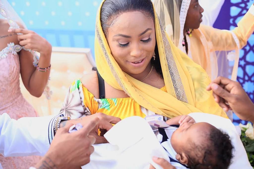 Diamond Platnumz and Tanasha Donna unveils son’s  Nasseb Junior face for the first-time (Photos)