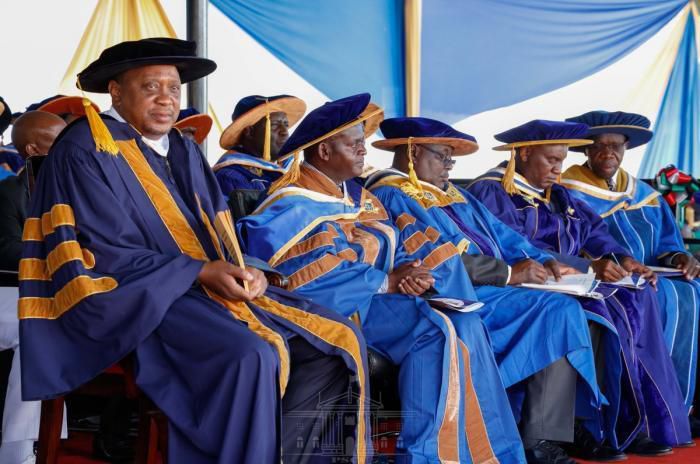 President Uhuru Kenyatta at Kibabii University on November 23