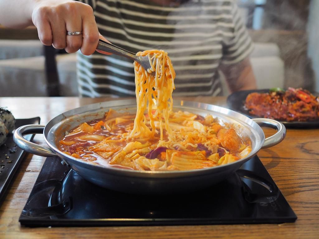 hot pot food pasta noodles eating food Jim dak or Jjim Dak