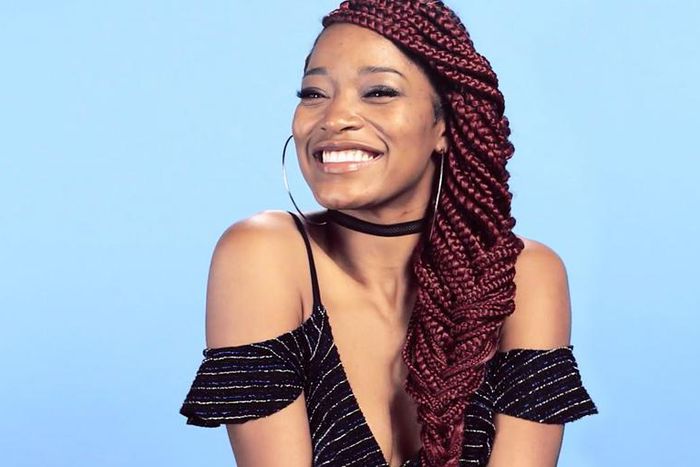 Keke Palmer rocking box braids (Elle)