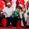 President Uhur Kenyatta with CSs Amina Mohamed and Najib Balala