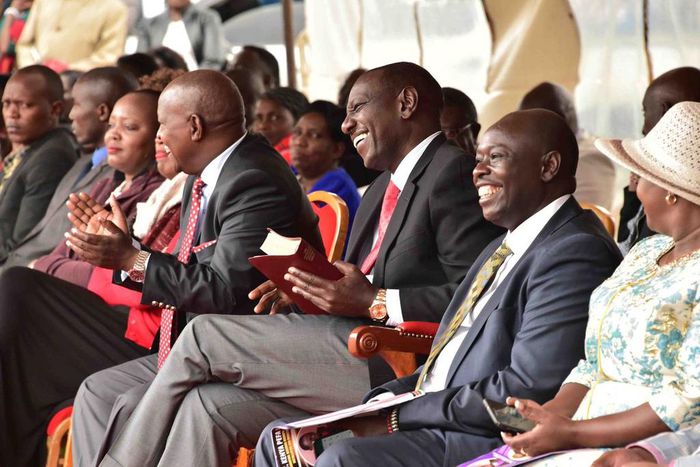 File image of Rigathi Gachagua with DP Ruto at a past event in Nyeri county