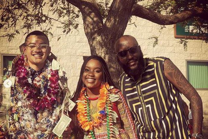 Shaffie Weru with his Daughter Milan. Shaffie Weru flies to US to celebrate daughter’s graduation