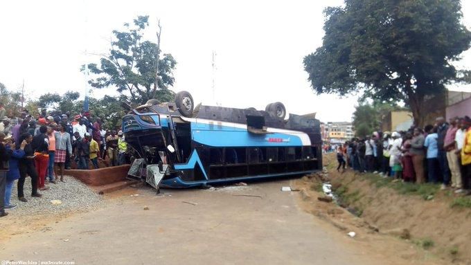 File image of a Joy Kenya bus involved in an accident. Buses belonging to the company have been involved in a series of accidents that raise concerns