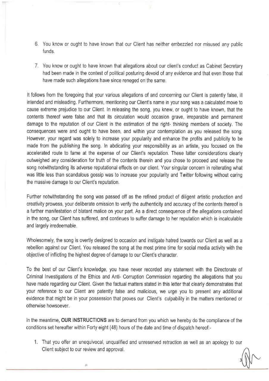 Governor Anne  Waiguru threatens to sue King Kaka