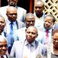 Kandara MP Alice Wahome (Front row, left) with other Jubilee party lawmakers allied to the Tangatanga outfit that supports DP Ruto's 2022 presidential bid