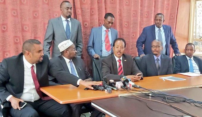 North Eastern MPs during a presser