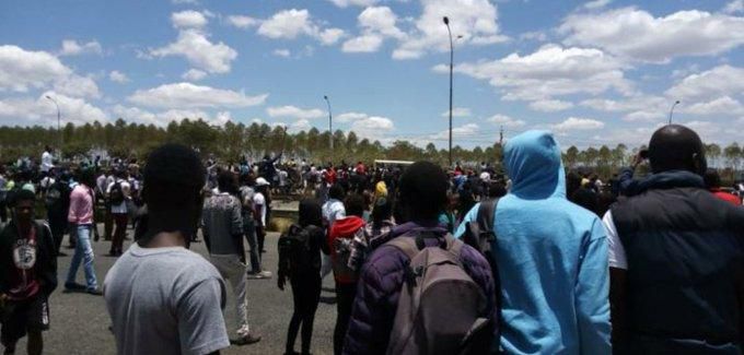 KU Students Stage Demonstrations Blocking Thika Super Highway