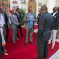 File image of Dennis Itumbi with President Uhuru Kenyatta and other dignitaries at a past event