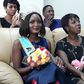 Miss Uganda Abenakyo sitting next toMiss Uganda Foundation CEO Brenda Nanyonjo shortly after arriving in Uganda