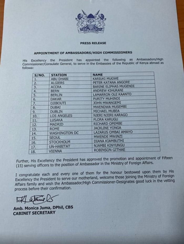 Changes in government