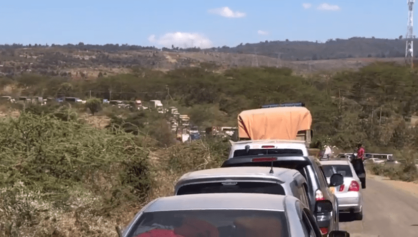 Two Lorries collided on the busy Nakuru-Eldoret Highway at at Molo River Bridge.