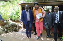 ODM Leader Raila Odinga with Narok Senator Ledama Ole Kina