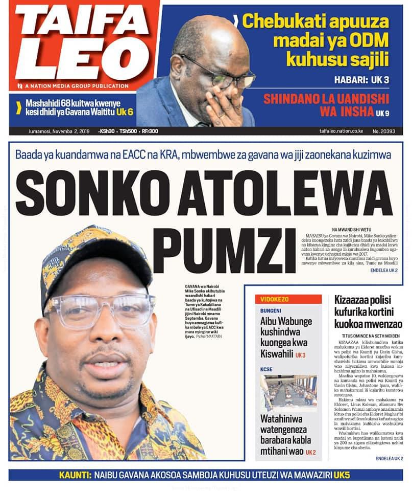 Sonko takes his war with Nation to another level, hurls insults after dramatic clash