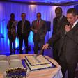 File image of Sportpesa CEO Ronald Karauri flanked by other guests at a past function