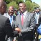 File image of Julius Melly welcoming DP Ruto at an event at Kapsabet Boys High School.