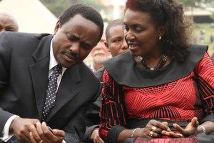 Kalonzo Musyoka (left) with his wife Pauline