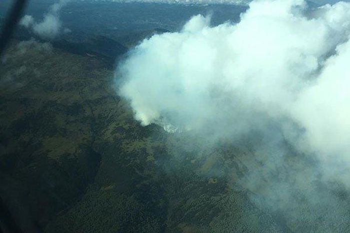Smoke spotted as fire rages in the Aberdare Forest