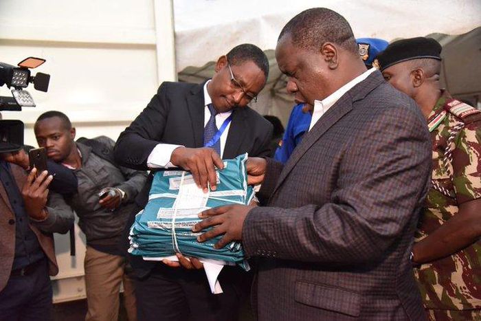Interior CS Fred Matiang'i oversing start of KCPE exams