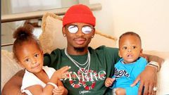 Diamond Platnumz and his Kids Princess Tiffah and Prince Nillan