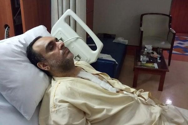 Ali Punjani after undergoing surgery in India