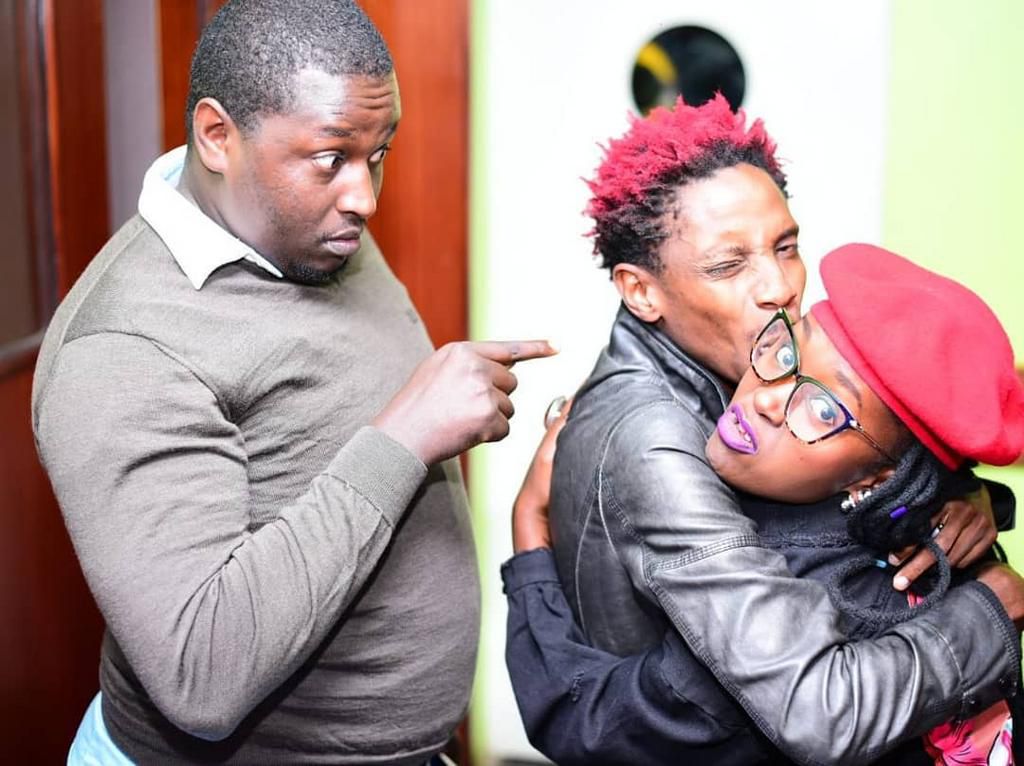 Terence Creative with Eric Omondi and Anne Kasme. Churchill show Director Terence Creative lands new Job