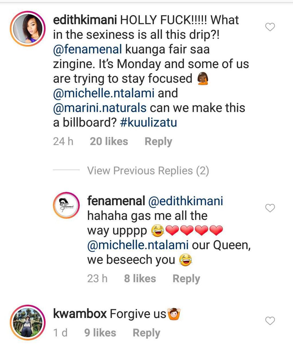 Reactions to Fena Gitu's bikini pics (Instagram)