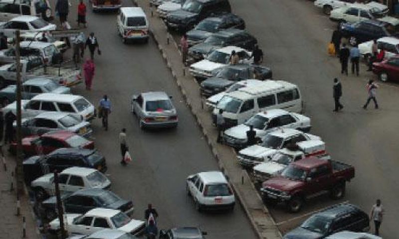 Vehicles at a car park in Nairobi