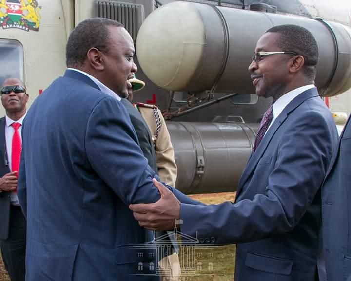 Uhuru arrives at John DeMathew's funeral