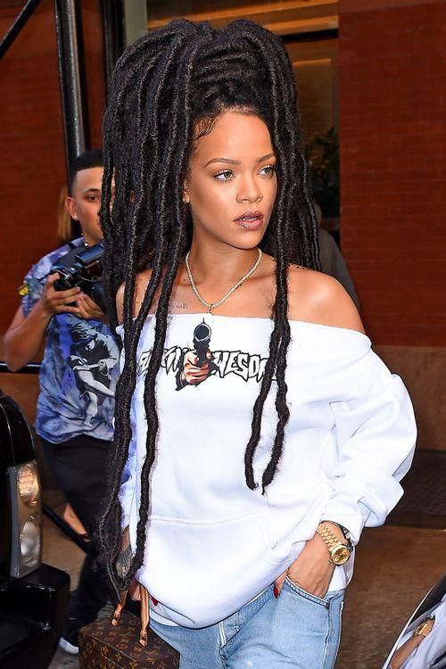 Rihanna rocking her faux locs