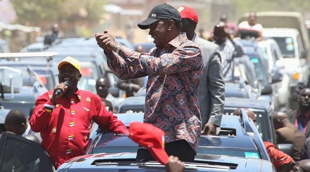 President Kenyatta and the Deputy President during the campaign season