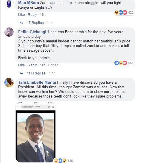 Kenyans attack Zambia over Akothee (Facebook)