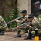 Kenyan police officers during a past stake out (Twitter)
